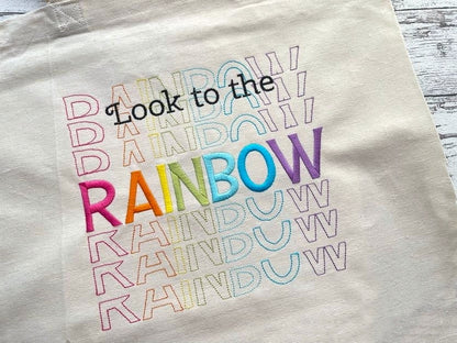 Stacked Font satin stitch and outline trend alphabet letters awesome