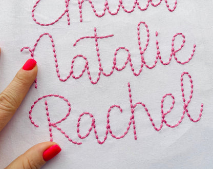 Hand Stitch Effect Font Rachel