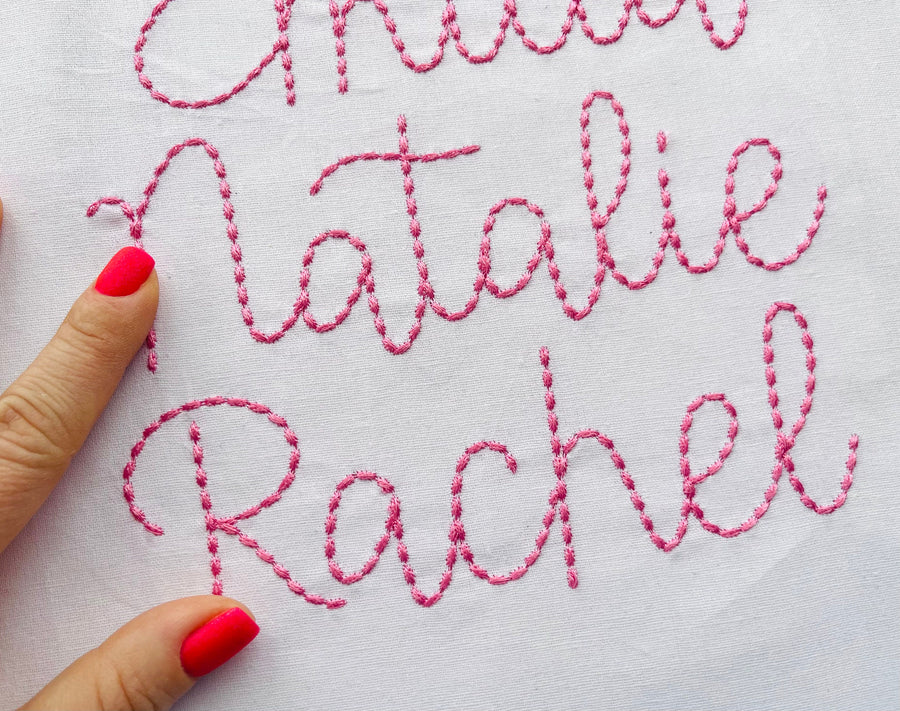 Hand Stitch Effect Font Rachel