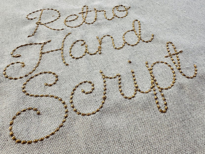Script Hand Stitch Effect Font