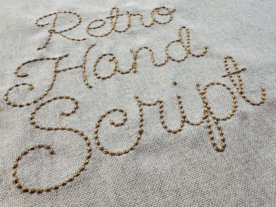 Script Hand Stitch Effect Font