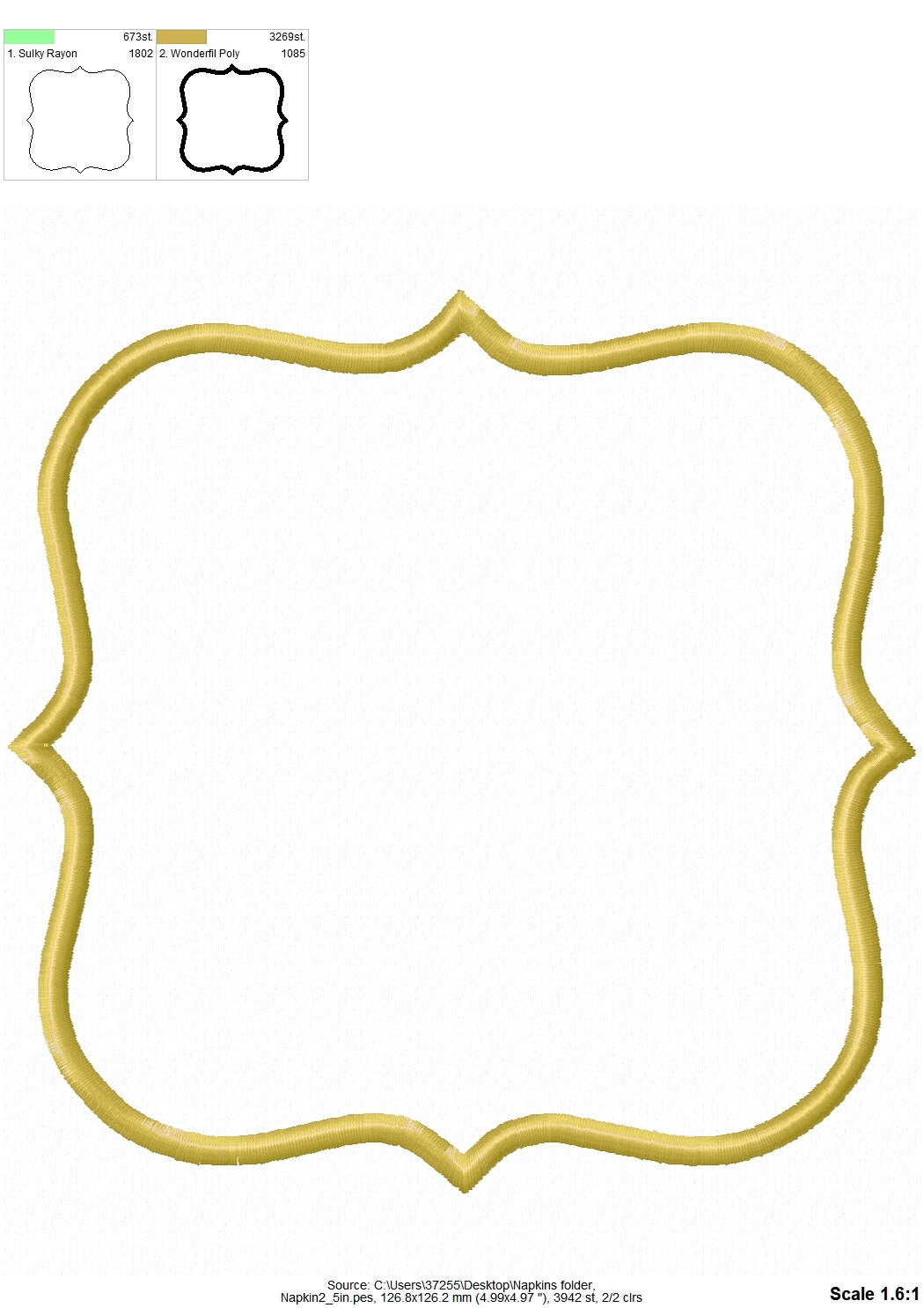 Royal Classic Square Napkin ITH