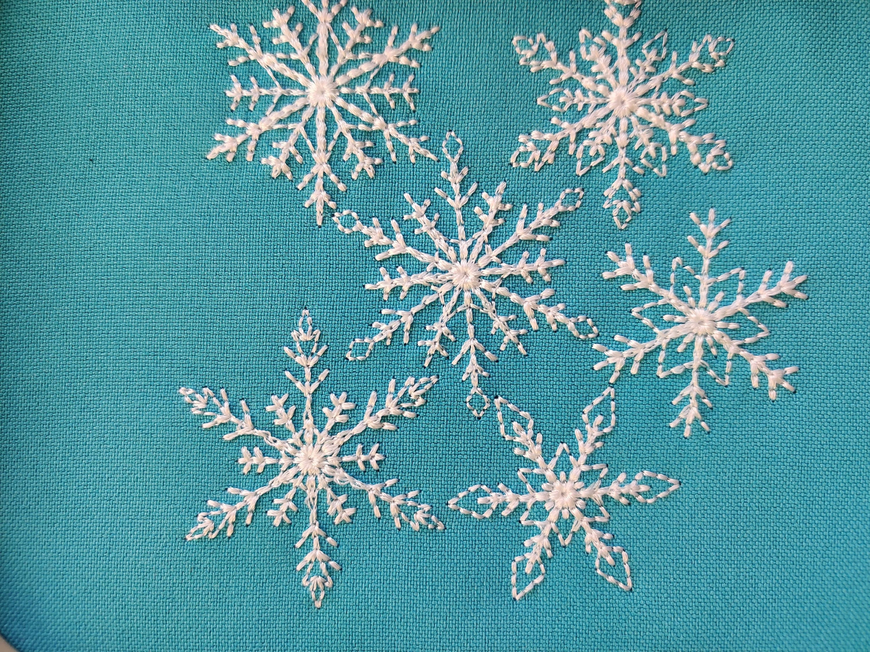 Light 6 snowflakes separate files machine embroidery designs ...