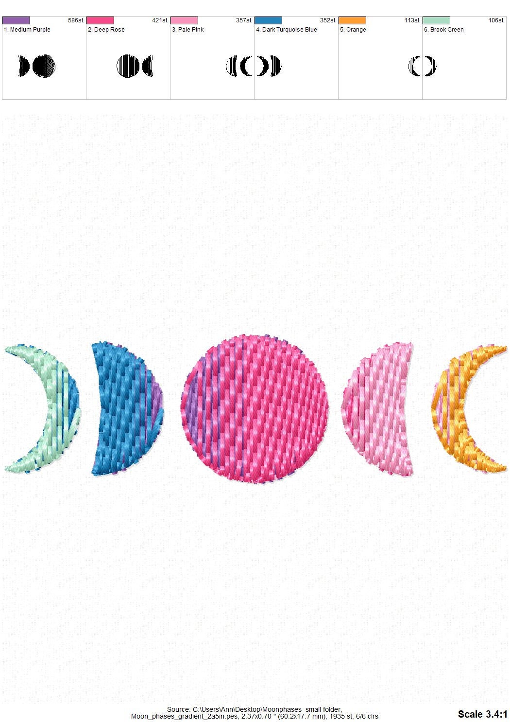 Mini Iridescent Moon Phases