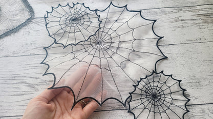 Spiderweb Halloween Napkins ITH