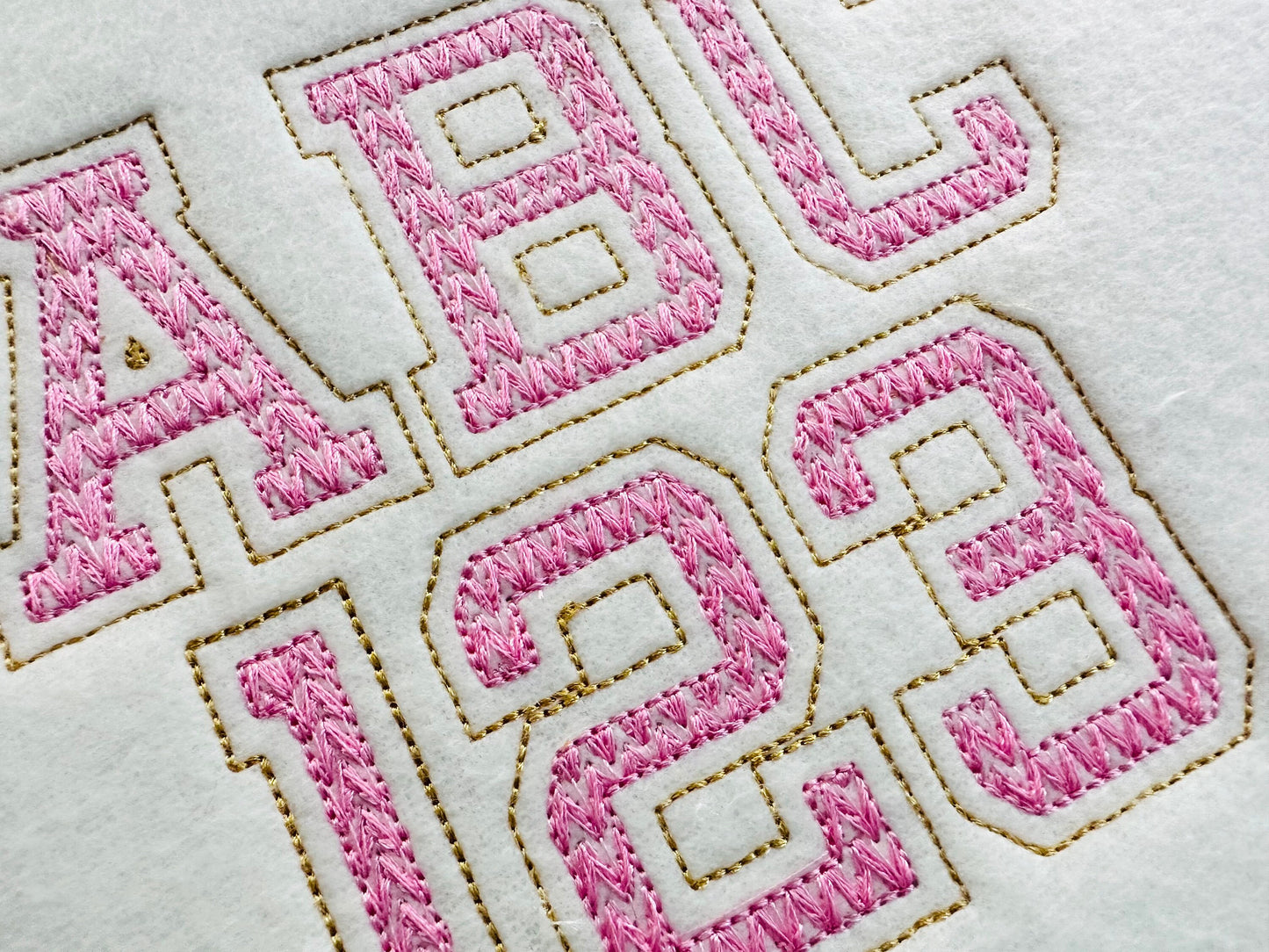 Knit Effect Varsity Collegiate Font