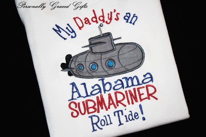 Submarine machine embroidery applique and filled design