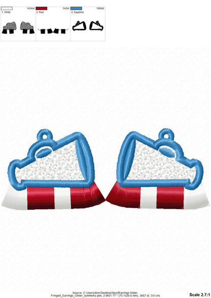 Cheer Fringed earrings Sport charm football pendant FSL freestanding