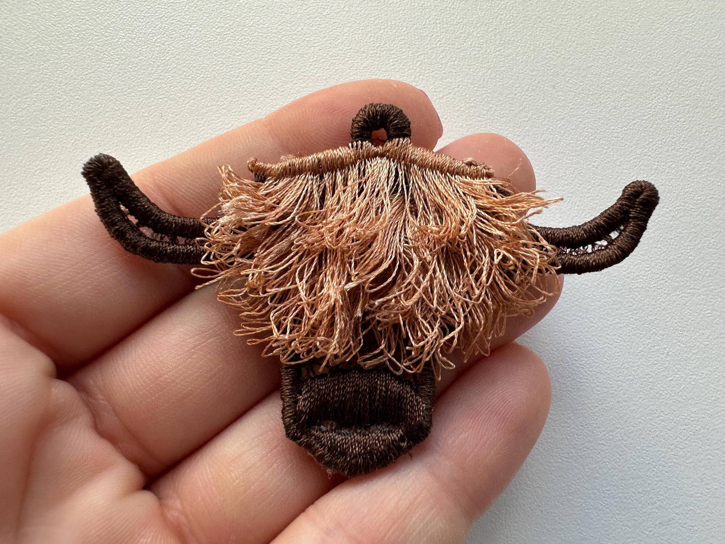 Fringed Highland Cow Earrings Charm