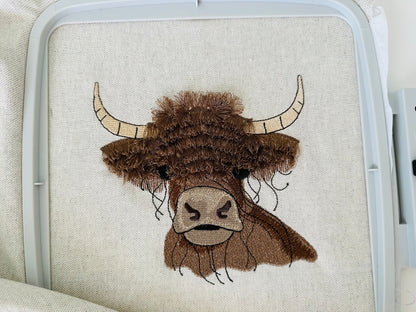 Big Fringed Highland Cow