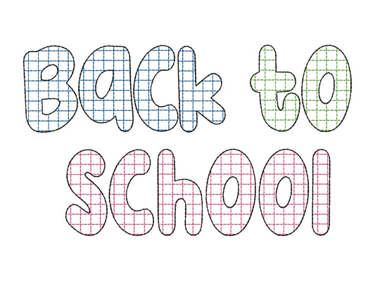 Quick Sketch Stitch Plaid Patterned Font