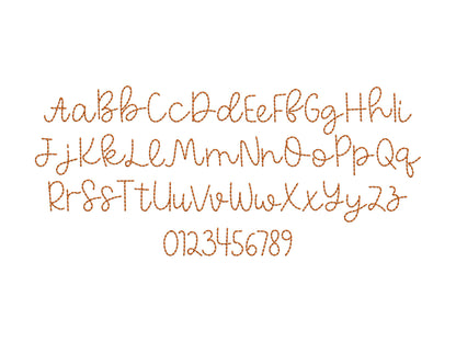 Sweetcake Script Font Hand Stitch Effect