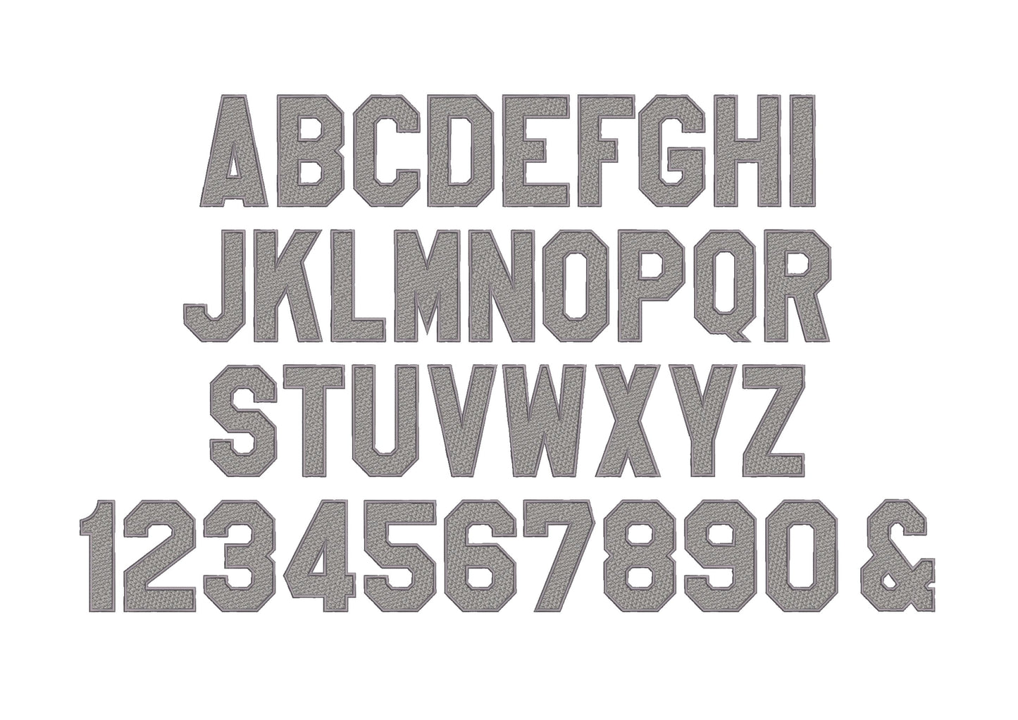 Faux Chenille Sport Block Font