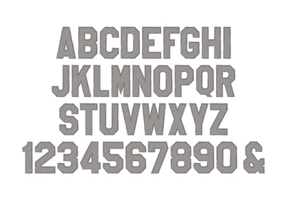 Faux Chenille Sport Block Font