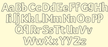 Raggedy Edge Applique Font Anna