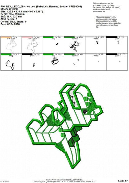 Boys Bricks Dinosaur T-Rex