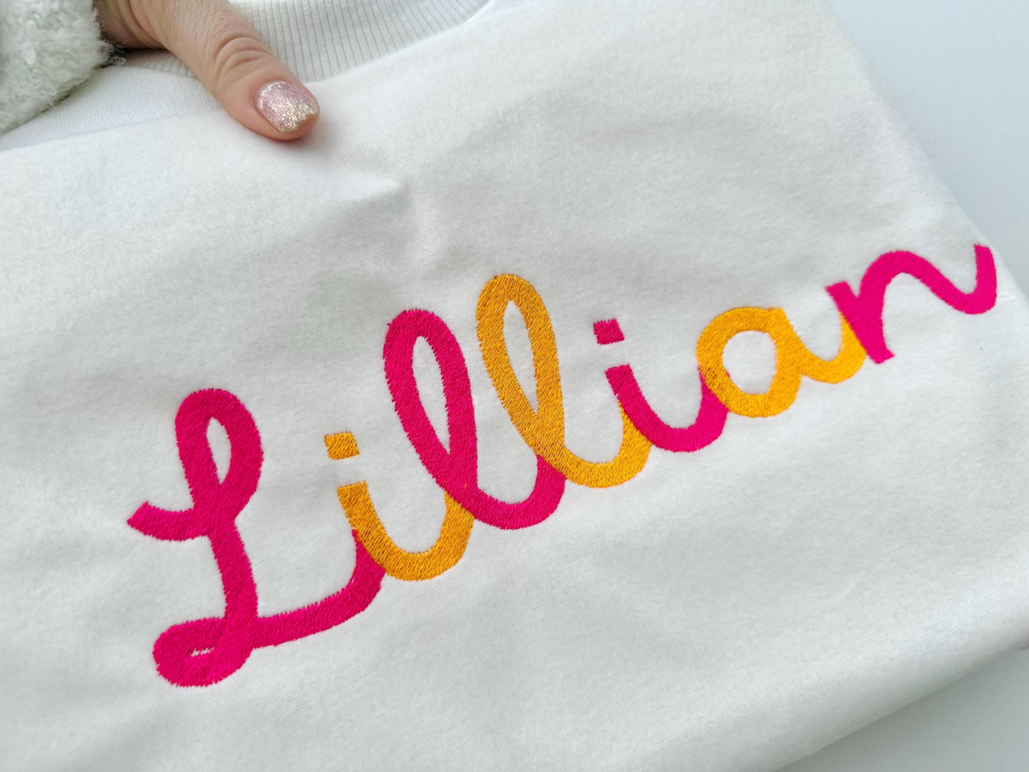 Fill Stitch Handwritten Script Font Lillian