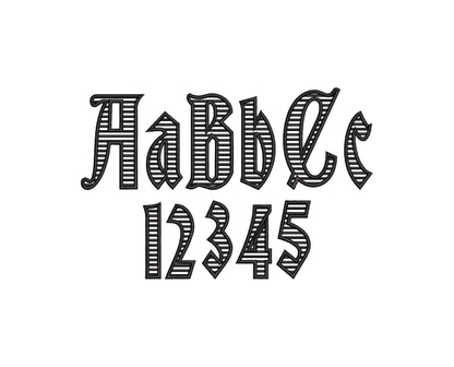 Striped Old Fashioned Font Barber