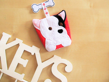 Peeking Bulldog Head Key Case