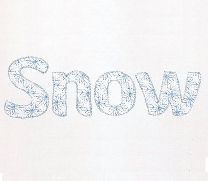 Snowflake Patterned Christmas Font