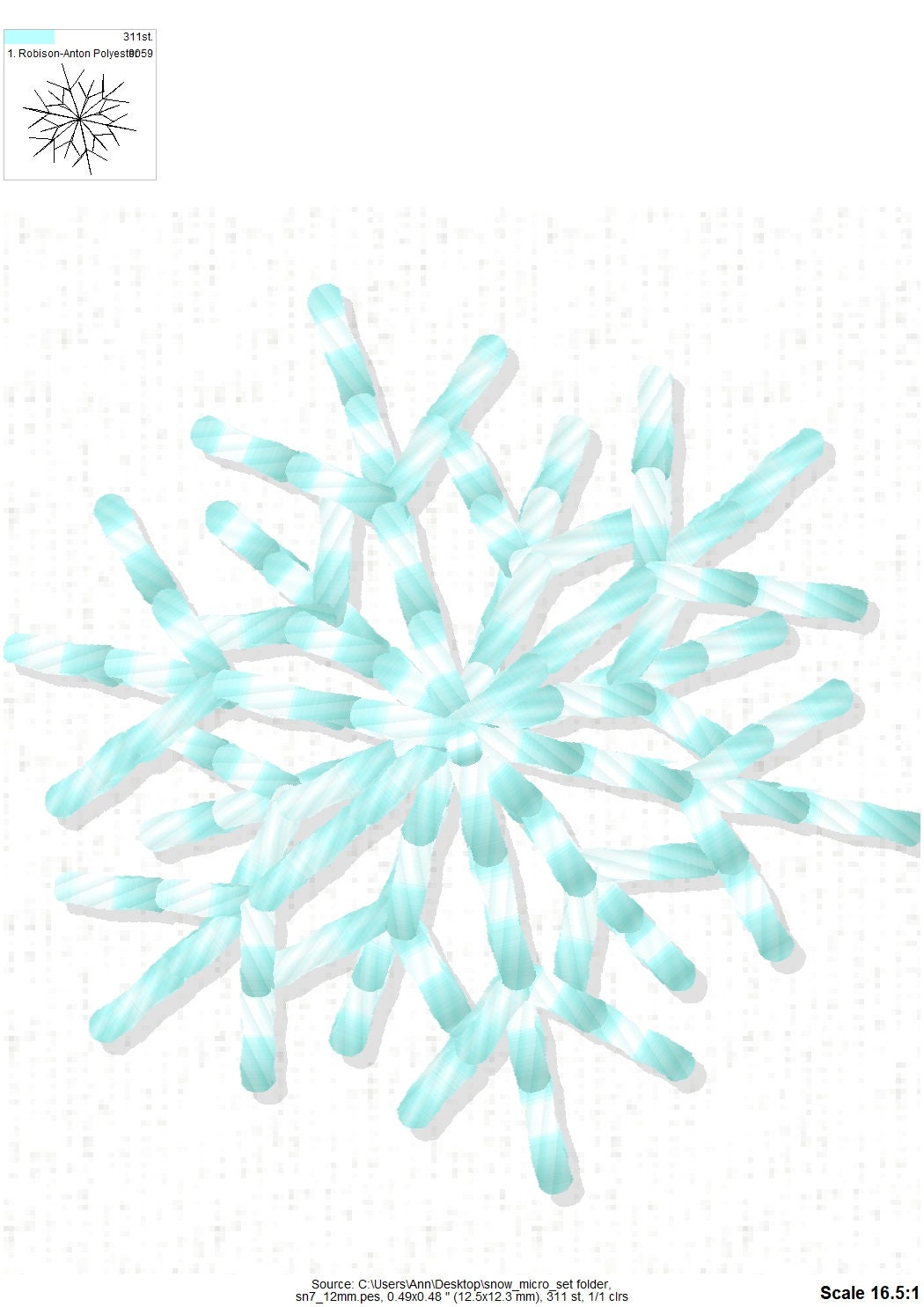 Micro Mini Single Snowflake Set of 8
