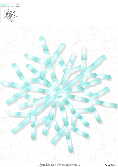 Micro Mini Single Snowflake Set of 8
