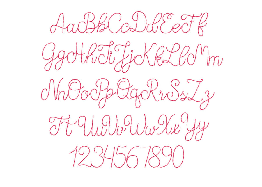 Hand Stitch Effect Bean Stitch Font