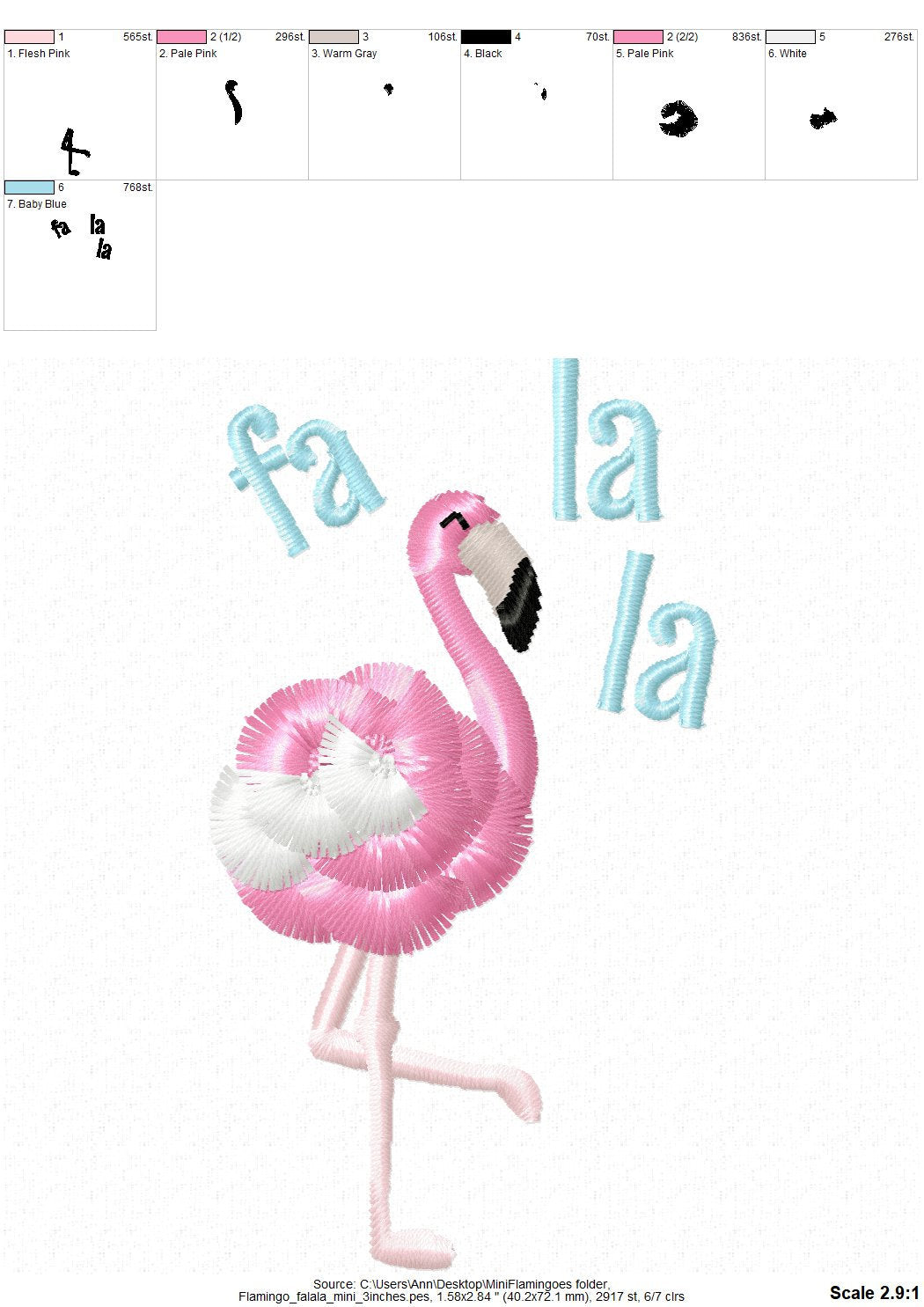 Mini Fringed Singing Flamingo