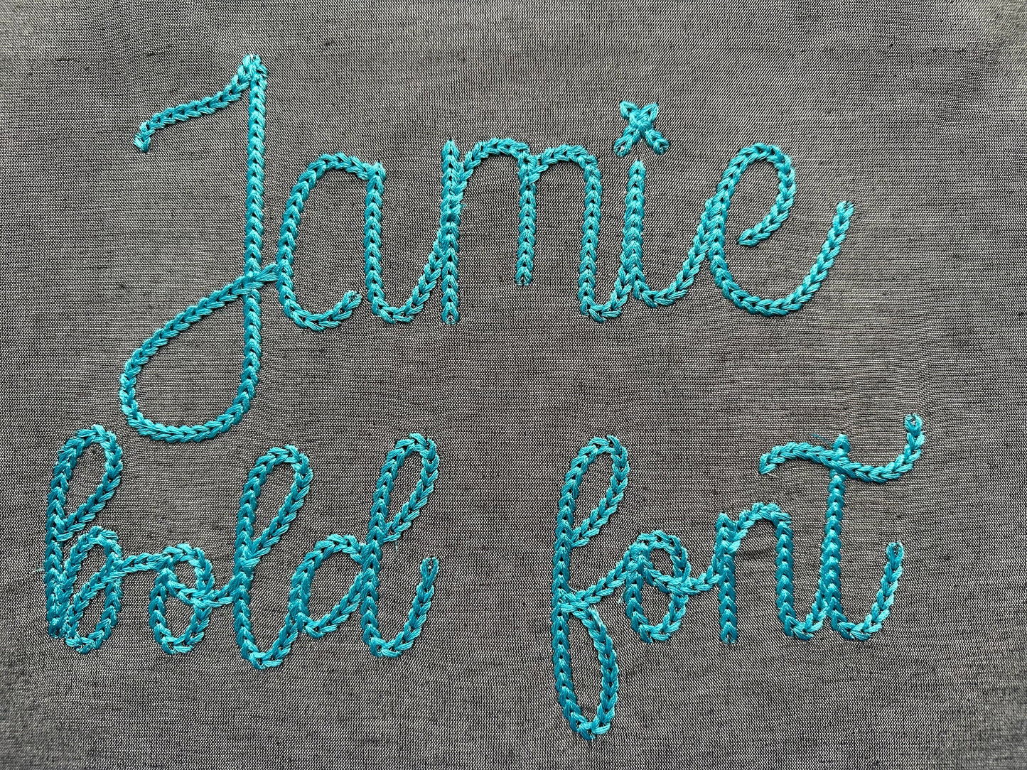 Bold Dense Chain Stitch Handwritten Font