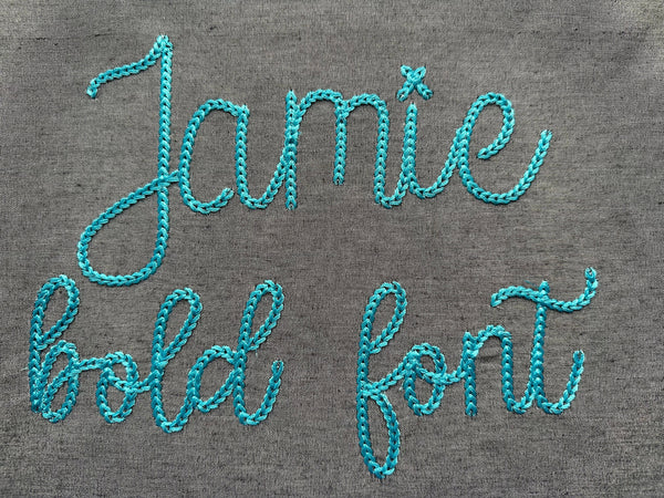 Bold Dense Chain Stitch Handwritten Font