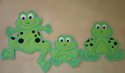 Frog Family Fill Stitch and Applique