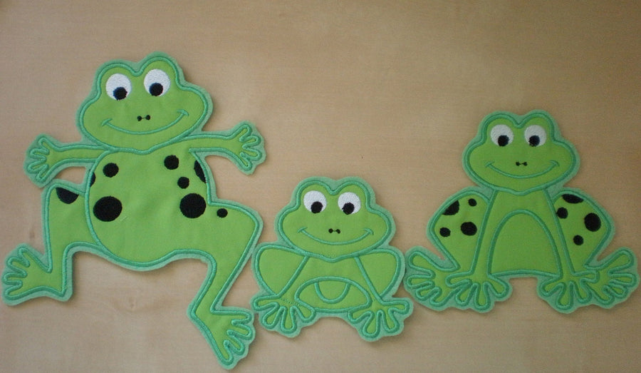Frog Family Fill Stitch and Applique