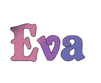 Eva Iridescent 2 Color Block Font