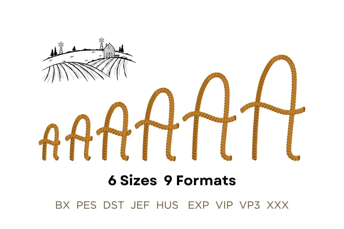 Handwritten Rope Stitch Font Sandy