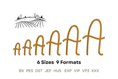 Handwritten Rope Stitch Font Sandy