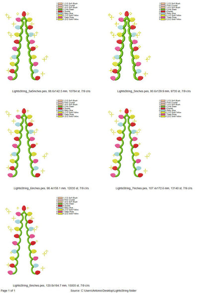 Sparkling Christmas Lights Split Side Seam