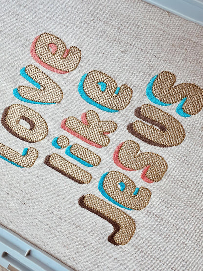 Glitter HTV Bubble Shadow Font