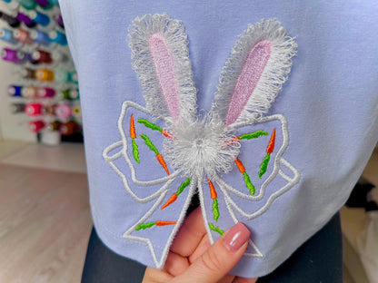 Fringed Easter Bunny and Bow
