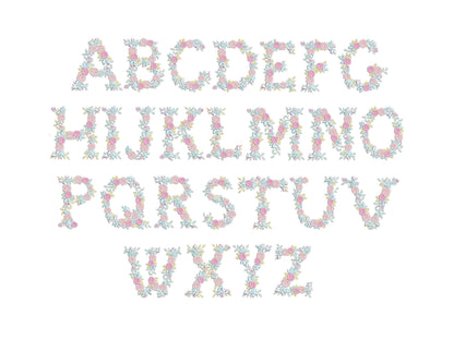 Delicate Roses Floral Font