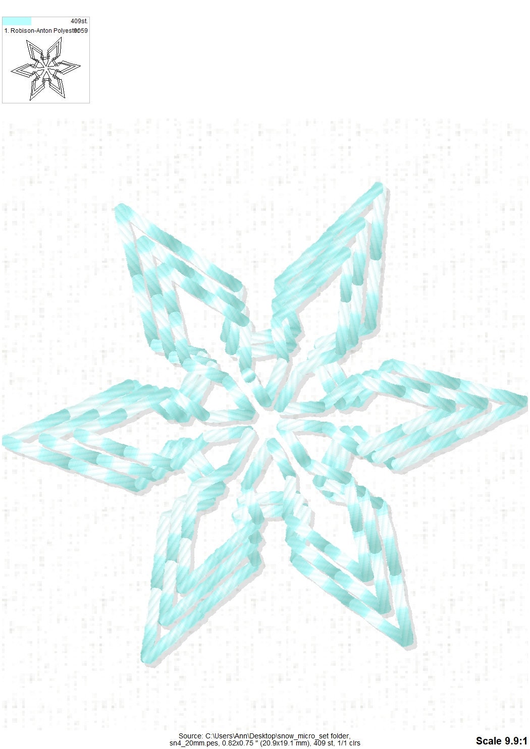 Micro Mini Single Snowflake Set of 8