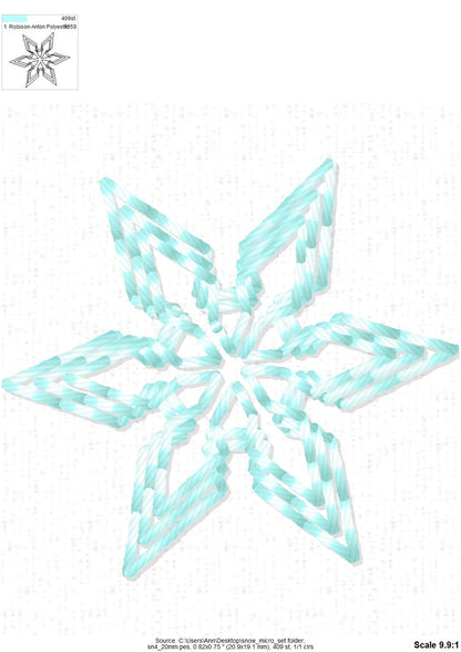 Micro Mini Single Snowflake Set of 8