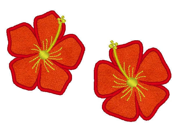 Hibiscus Flower Applique
