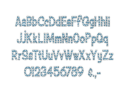 Chevron Font Ricrac Chevron alphabet versatile letters and numbers