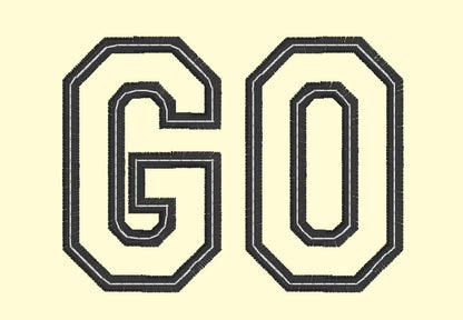 Block High School Team Players Font Applique