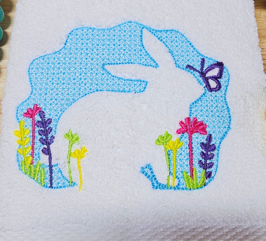 Embossed Towel Easter Bunny