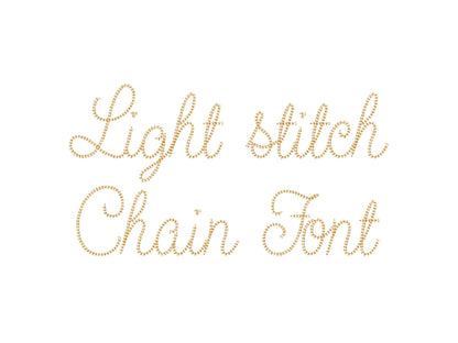 Light Stitch Chain Handwritten Script Font