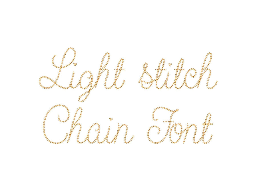 Light Stitch Chain Handwritten Script Font