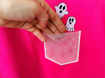Halloween Spooky Ghost Pocket ITH