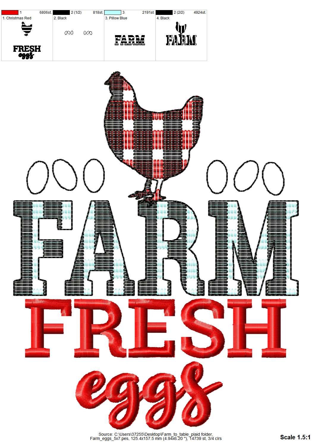 Farm Fresh Eggs Kitchen Towel