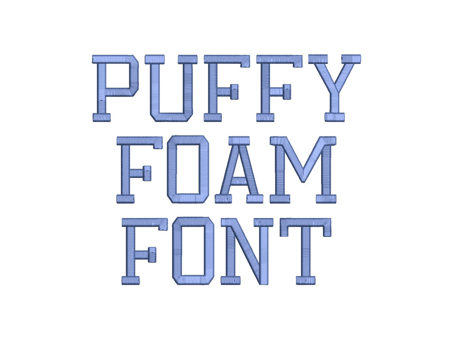 Puff Pyffy Foam Raised Classy Font